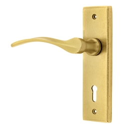 M5A11 - 2 Lever Lockset 6" Brass Plated -M5A11_OLA_T